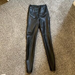 ARITZIA HIGH WAISTED PLEATHER LEGGINGS